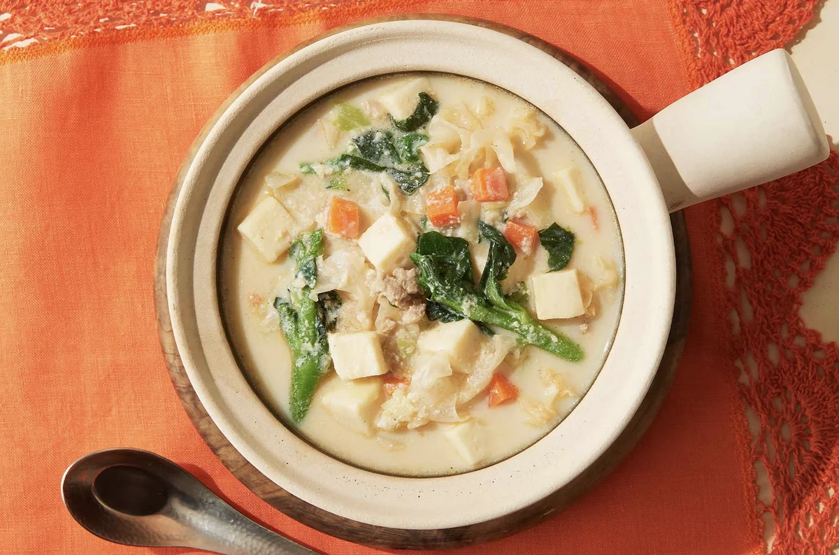 グリーンスプーン 菜の花と豆腐のピリ辛台湾豆乳鍋 ダイエット向け