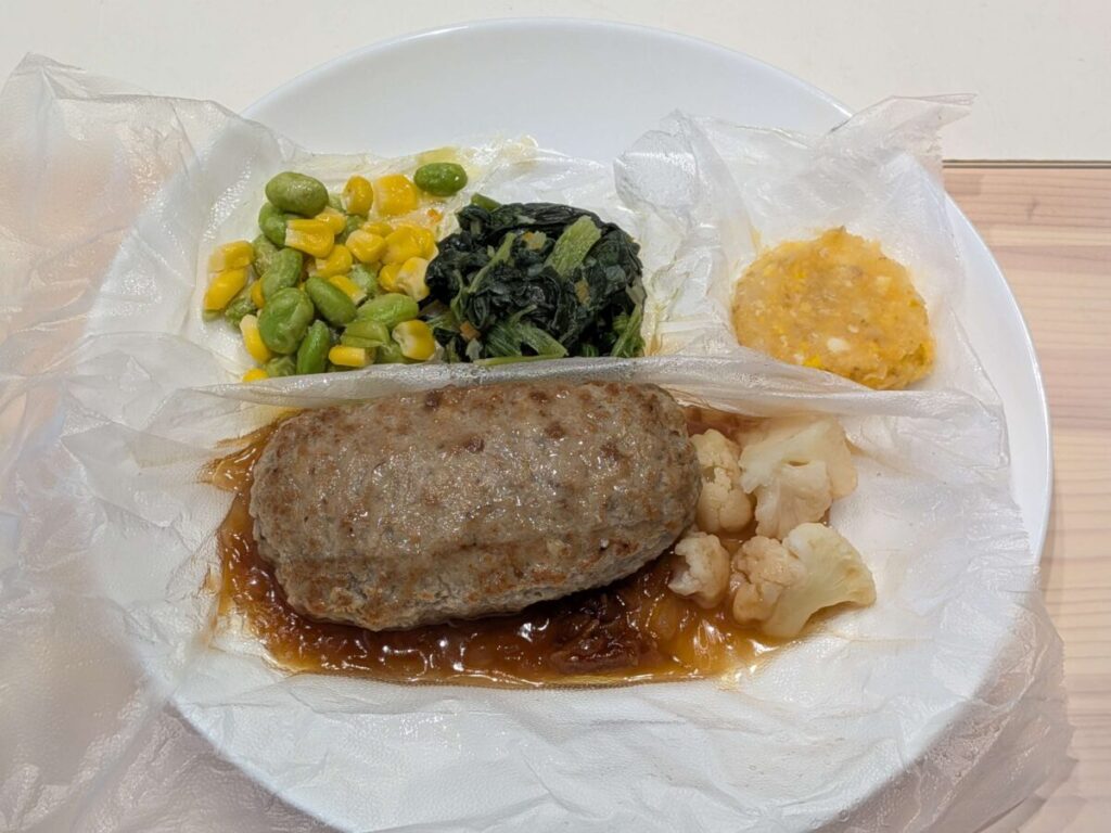 圧縮したナッシュをお皿に戻して温めた後の様子